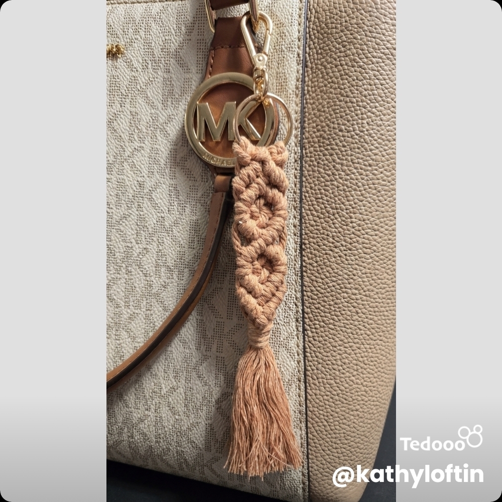 October Love Tan and Gold Key Holder